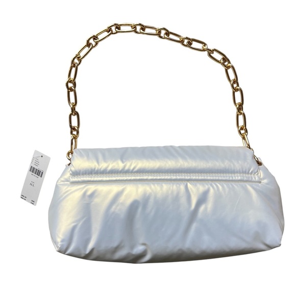 Anthropologie Metallic Puff Shoulder Bag - Creme - Picture 4 of 5